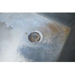 Roestvrij stalen wasbak, wastafel. 240 liter inhoud. Gebruikt